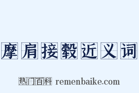 摩肩接毂近义词是什么意思的图片